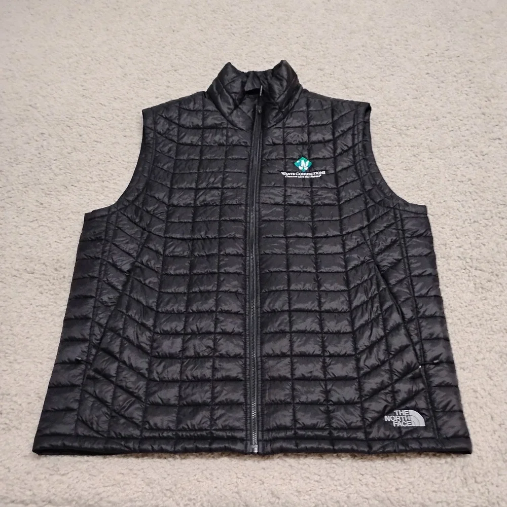 The North Face ThermoBall Eco Vest Mens XL Black Puffer Hiking Camp Lightweight